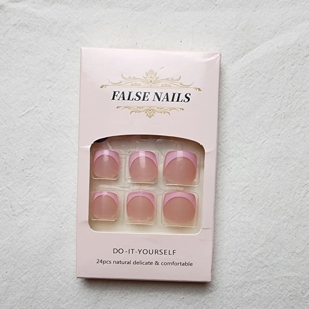 24 Pieces Fake Toe Press On Nails